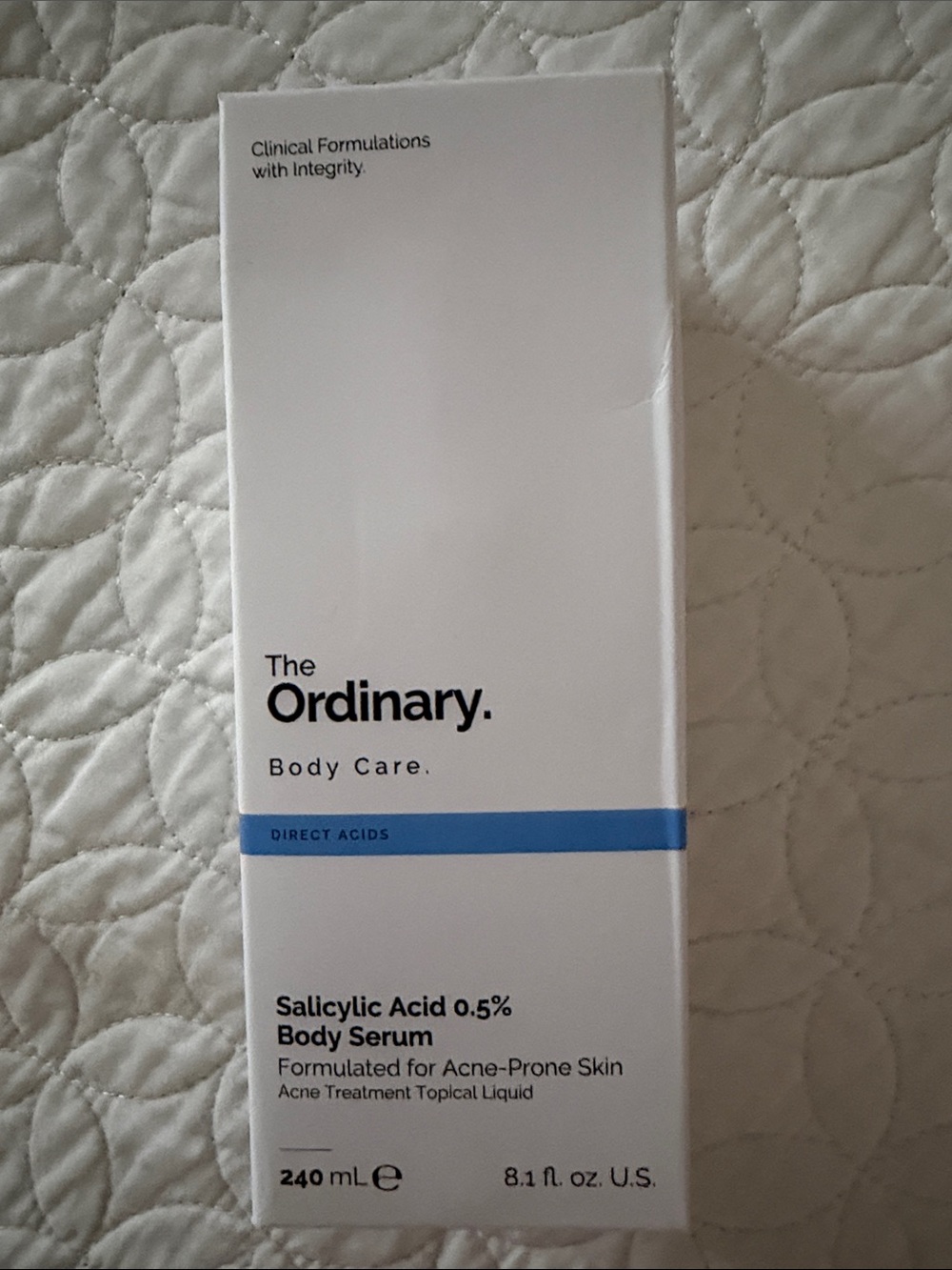 The Ordinary Salicylic Acid Body Serum - White and Blue Packaging